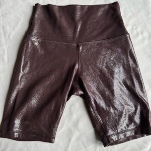 lululemon athletica Metallic Plum High-Rise Bike Shorts
